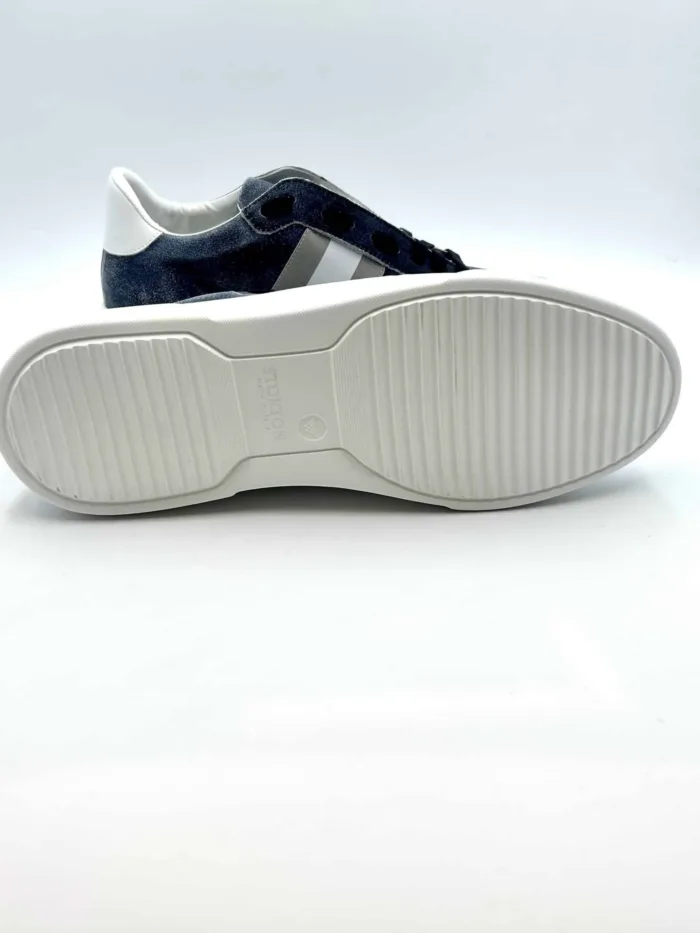 Sneakers Stokton Uomo in camoscio Blu denim art. 650, foto 5 di 5