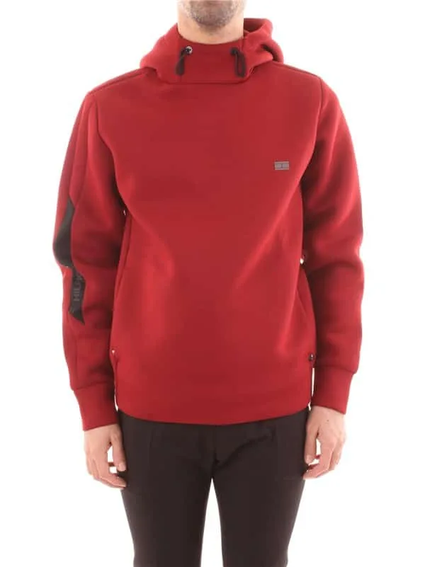Felpa con cappuccio Tommy Hilfiger in tessuto scuba rosso art. MW0MW28955XIT, foto 1 di 4