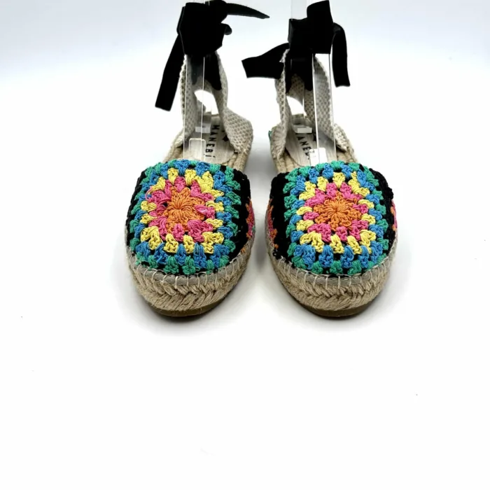 Espadrilles Valenciana Manebi con lacci in Cotone Crochet Fantasia, foto 2 di 5