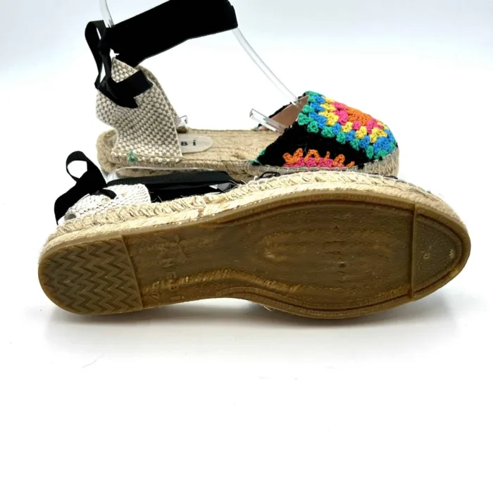 Espadrilles Valenciana Manebi con lacci in Cotone Crochet Fantasia, foto 5 di 5