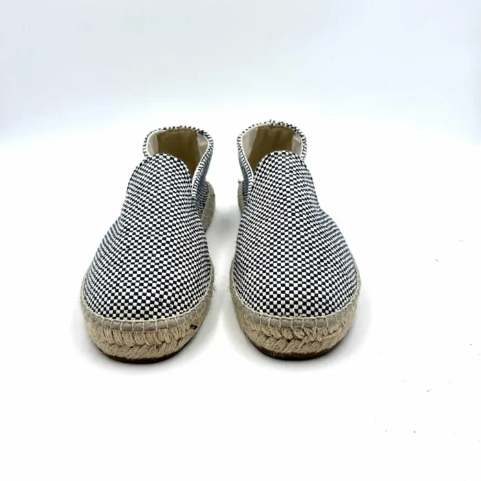 Espadrilles Uomo Recycled Cotton Navy Check flat Cannes Manebi, foto 2 di 4