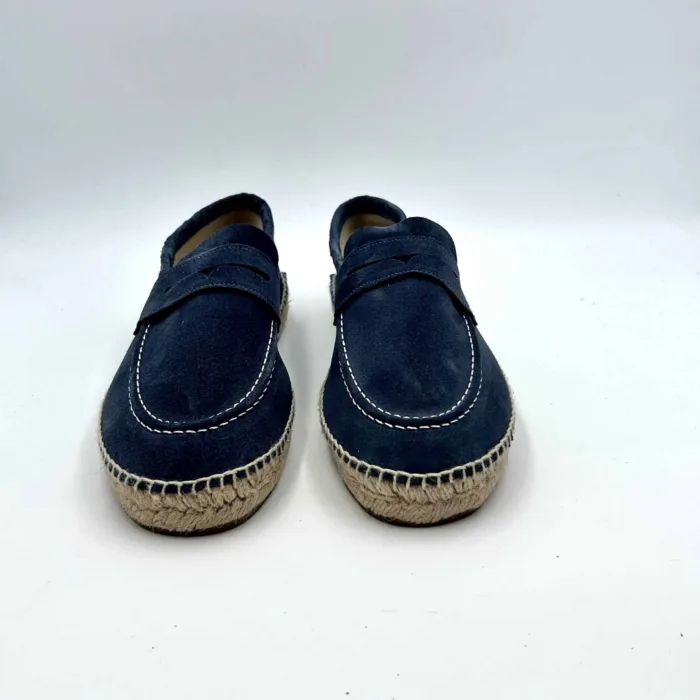 Espadrilles Uomo Suede Loafers Hamptons Manebi in camoscio Patriot Blue Jeans, foto 2 di 5