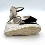 Zeppe Espadrilles in camoscio Nera con cinturino alla caviglia, zeppa 6 cm e plateau 2 cm mod. ROBI ANTE art. 11558048 - immagine 4