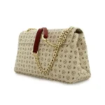 Borsa a Spalla Pollini Heritage Avorio con dettagli Rossi TE8473PP0EQ1110B - immagine 3