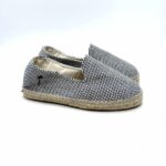 Espadrilles Uomo Recycled Cotton Navy Check flat Cannes Manebi
