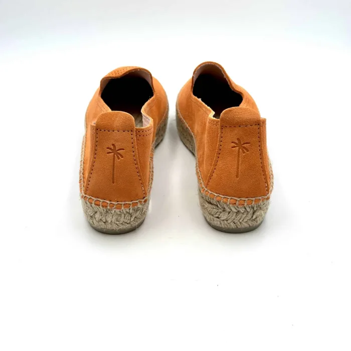 Espadrilles Double Sole Manebi 4cm in camoscio Sunset Orange Arancione, foto 4 di 5