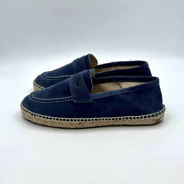 Espadrilles Uomo Suede Loafers Hamptons Manebi in camoscio Patriot Blue Jeans, foto 5 di 5