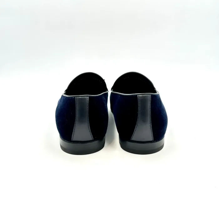 Mocassino con Nappine Barrett in velluto Blu art 211U032.1, foto 3 di 7