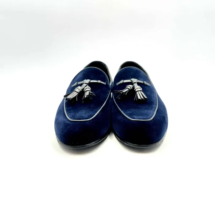 Mocassino con Nappine Barrett in velluto Blu art 211U032.1, foto 7 di 7