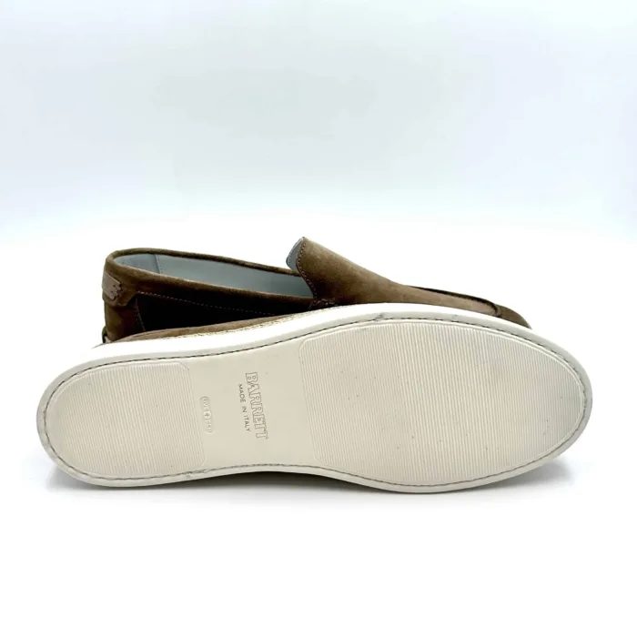 Mocassino Barrett scamosciato Beige e suola in gomma bianca e dettaglio corda art 12302.1, foto 5 di 5