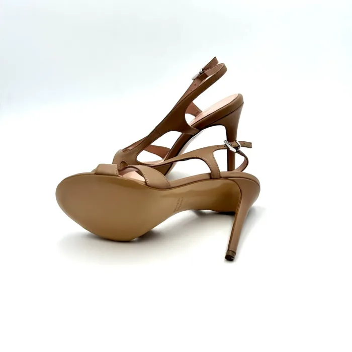 Sandalo Anna F in nappa Camelia  tacco 11 cm e plateau interno 1 cm art. 3627, foto 6 di 6