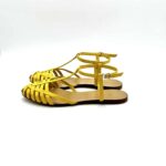 Sandalo Ragnetto Anna F con cinturino a T in nappa Gialla art. 512 - immagine 4