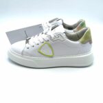 Sneakers Donna Philippe Model Temple in pelle Bianca con spoiler Camouflage Rosa/Verde art. BTLD VC10 - immagine 2