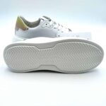 Sneakers Donna Philippe Model Temple in pelle Bianca con spoiler Camouflage Rosa/Verde art. BTLD VC10 - immagine 5