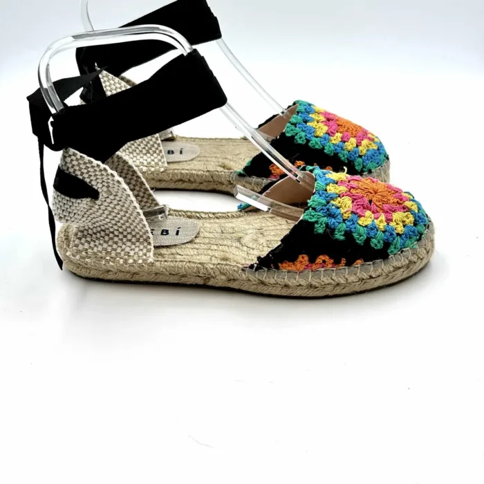 Espadrilles Valenciana Manebi con lacci in Cotone Crochet Fantasia, foto 1 di 5