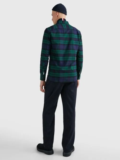 Camicia Tommy Hilfiger  in cotone a quadri Blu/Verde art. MW0MW29185 0MS, foto 4 di 4