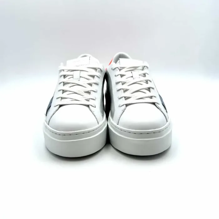 Sneakers Donna Crime in pelle Argentata con Spoiler Arancione art. 23450PP4.25, foto 2 di 5