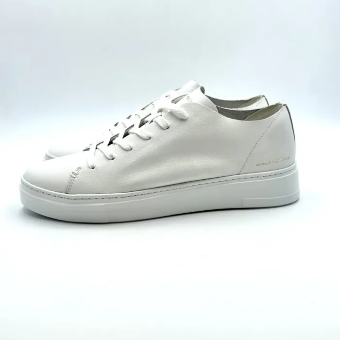 Sneakers Uomo Crime in pelle Bianca con taglio laser mod. RAW CUT art. 16853PP5.10, foto 3 di 5