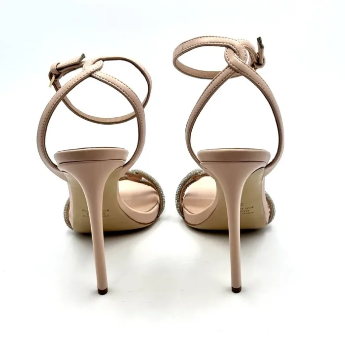 Sandalo Gioiello Ninalilou  Nappa Rosa Antico tacco 11cm e plateau 1,5cm art 321010, foto 4 di 5