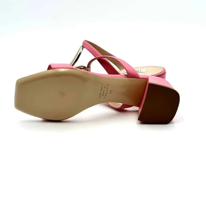 Sandali Ninalilou in nappa Fucsia e accessorio Platino, Tacco 5 cm art 321090M5, foto 6 di 6
