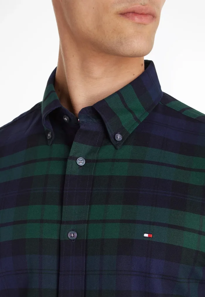 Camicia Tommy Hilfiger  in cotone a quadri Blu/Verde art. MW0MW29185 0MS, foto 2 di 4