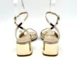 Sandalo Gioiello Ninalilou in pelle Specchio Platino tacco 5 cm art 331098b5 - immagine 4