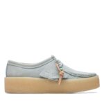 Mocassino Donna Clarks Wallabee Cup in Pelle Scamosciata Azzurro Cielo