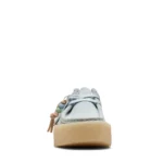 Mocassino Donna Clarks Wallabee Cup in Pelle Scamosciata Azzurro Cielo - immagine 3