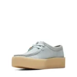 Mocassino Donna Clarks Wallabee Cup in Pelle Scamosciata Azzurro Cielo - immagine 4
