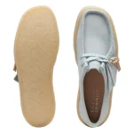 Mocassino Donna Clarks Wallabee Cup in Pelle Scamosciata Azzurro Cielo - immagine 7