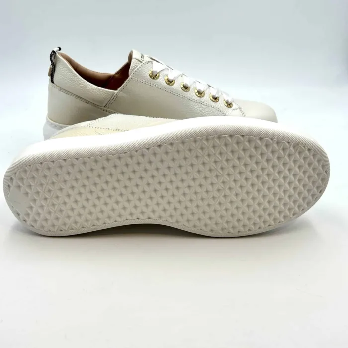 Sneakers Beatrice Lorenzo Mari In Pelle Avorio,Zeppa 4 cm, foto 5 di 5