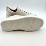 Sneakers Beatrice Lorenzo Mari In Pelle Avorio,Zeppa 4 cm - immagine 5