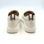 Sneakers Beatrice Lorenzo Mari In Pelle Avorio,Zeppa 4 cm - immagine 4