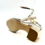 Sandalo Gioiello Ninalilou in pelle Specchio Platino tacco 5 cm art 331098b5 - immagine 6