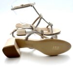 Sandalo Gioiello Ninalilou in nappa Cream tacco 5 cm art 331095B5 - immagine 5