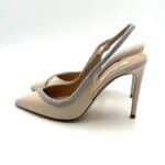 Decolletè Gioiello Ninalilou in nappa Cream con dettaglio Swaroski e tacco 9 cm art 331230L9 - immagine 5