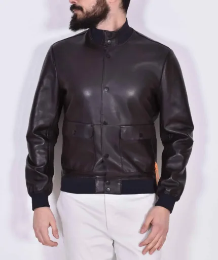 Giubbotto In pelle The Jack Leathers Art Wedge Bonded  Dark Brown