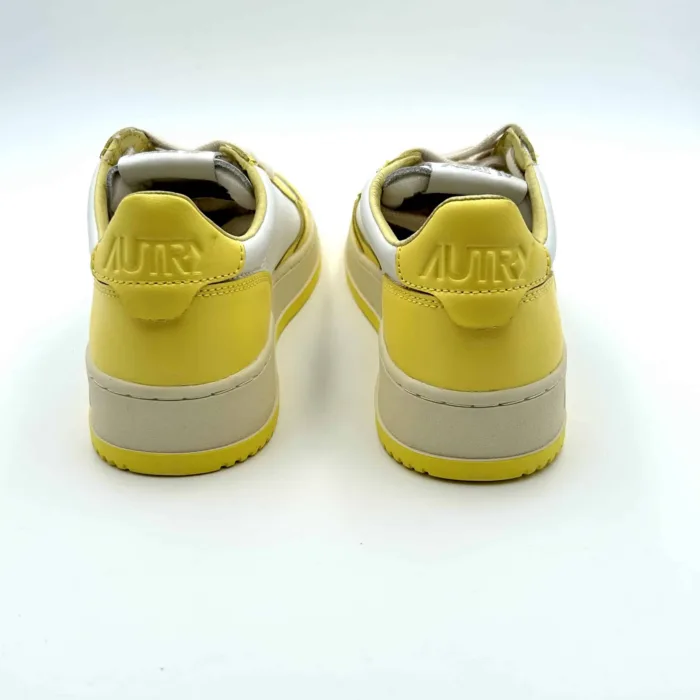 Sneakers Autry Donna Bicolor Bianca Giallo art. AULW WB23, foto 4 di 5