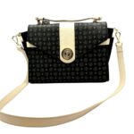 Borsa a mano Pollini Heritage con tracolla Nera con dettagli Avorio TE8504 - immagine 4