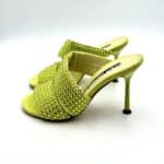 Sabot Mules Gioiello Eddy Daniele  in Camoscio Verde Lime e tacco 10cm art ES23970 - immagine 3
