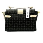 Borsa a mano Pollini Heritage con tracolla Nera con dettagli Avorio TE8504 - immagine 3