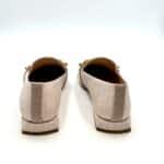 Mocassino Lorenzo Mari In Rafia Nude, Accessorio Gioiello Tacco 3 cm art. Viola 03 - immagine 4