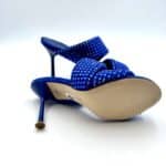 Sabot Mules Gioiello Eddy Daniele in Camoscio Blu Elettrico e tacco 10cm art ES23970 - immagine 5