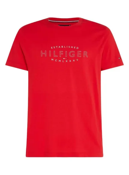 T-shirt Uomo Tommy Hilfiger Rosso Primary Red con Logo Extra Slim Fit cod MW0MW30034XLG
