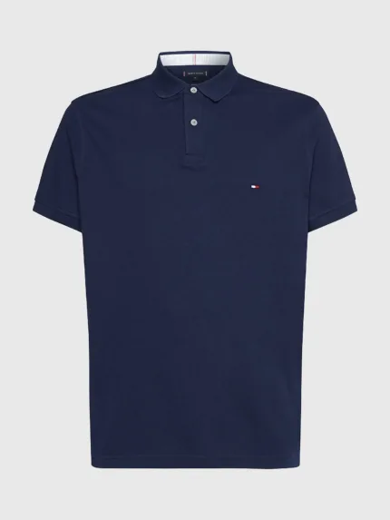 Polo Uomo Tommy Hilfiger 1985 Blu Carbon Navy Regular Fit cod. MW0MW17770DCC