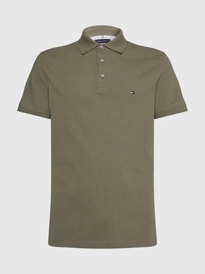 Polo Uomo Tommy Hilfiger 1985 Verde Militare Faded Military Slim Fit cod. MW0MW17771RBU, foto 1 di 1