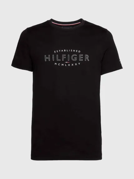 T-shirt Uomo Tommy Hilfiger Nero Black con Logo Extra Slim Fit cod MW0MW30034BDS