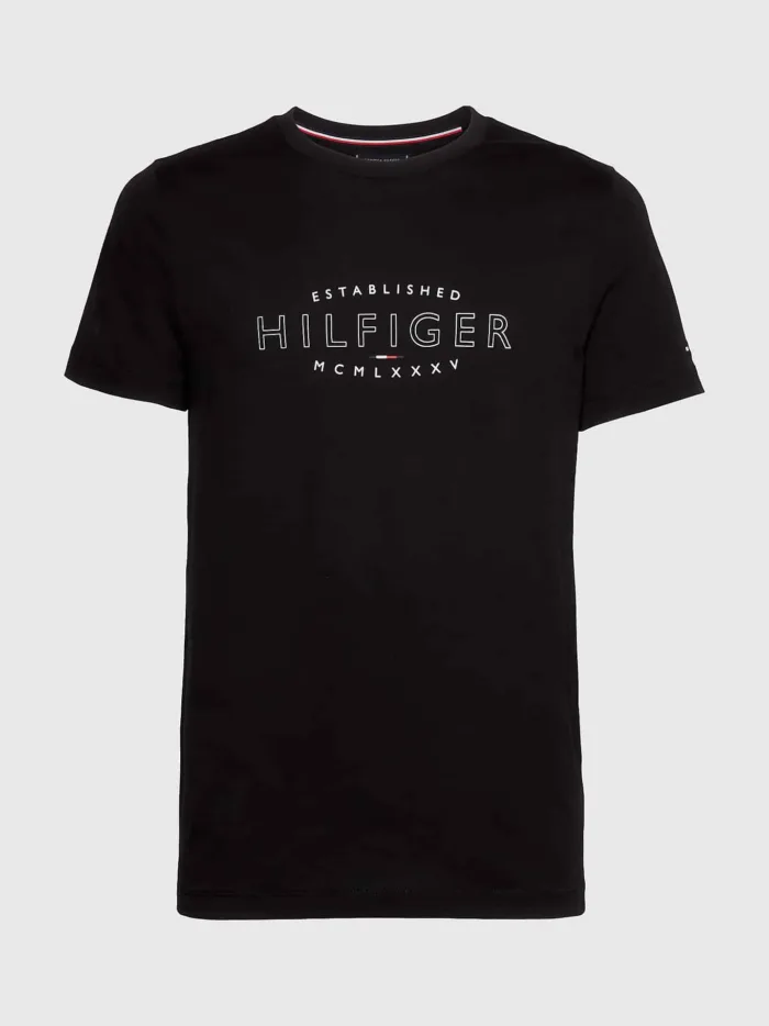 T-shirt Uomo Tommy Hilfiger Nero Black con Logo Extra Slim Fit cod MW0MW30034BDS, foto 1 di 1