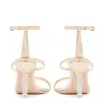Sandalo Sophia Webster in Raso Champagne, con cinturino alla caviglia e tacco 8,5 cm Gioiello art. Rosalind Crystal Mid Sandal - immagine 3