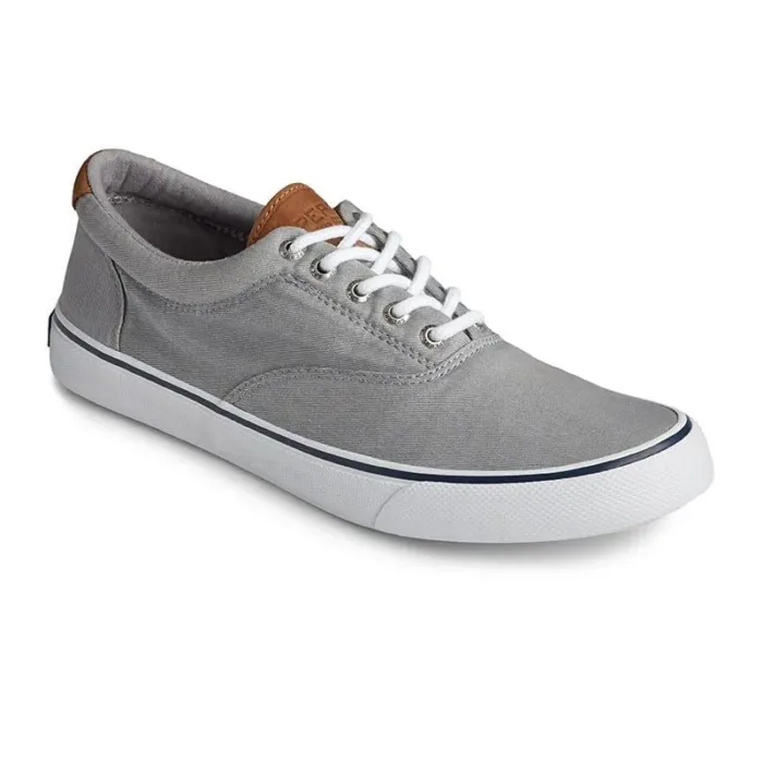 Sneakers Sperry Top Sider Uomo in Tela di Cotone Grigia art. Striper II CV0  Sw Grey, foto 6 di 6